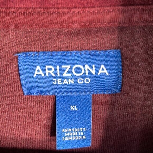 ARIZONA Jean Co Mens 80s Vibe Velour Color Block 1/4 Zip Pullover Sweater XL - Picture 7 of 11